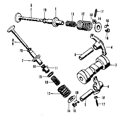 1x Bolt Valve Rocker OH