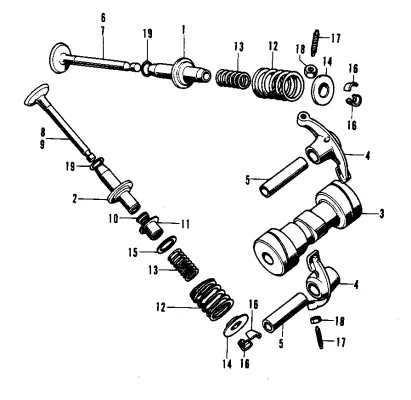 1x Bolt Valve Rocker OH