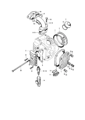 Gasket set Dax 6V intake manifold 49cc