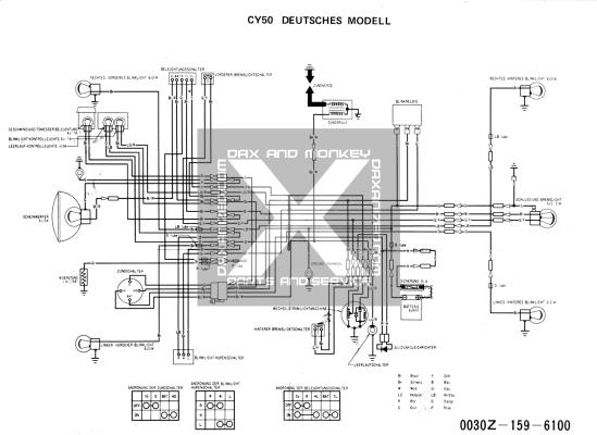 Wiring Diagram Honda CY50 6 Volt