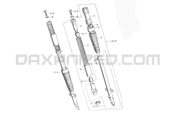 Set Federn Gabel Dax 6Volt