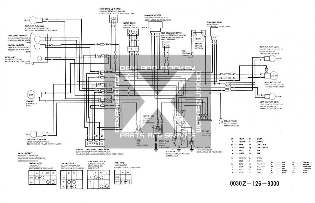 Wiring Diagram Honda Dax Ab23 St50 12volt
